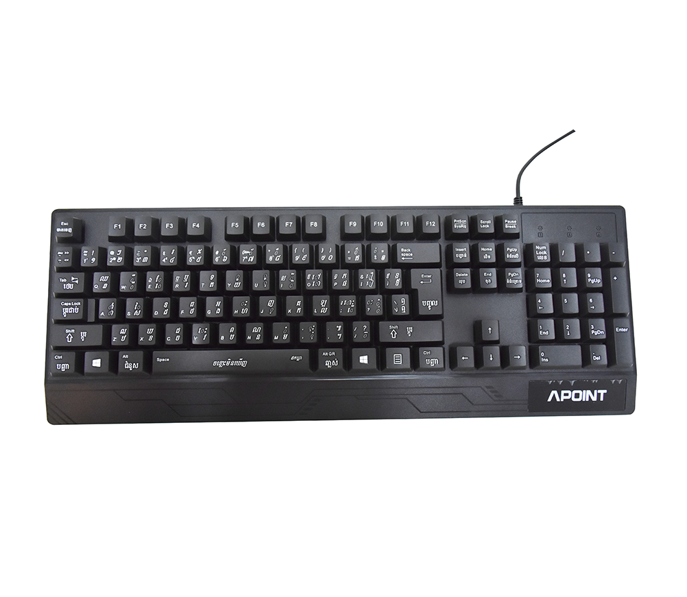 APOINT A3-KH Wired Keyboard Khmer