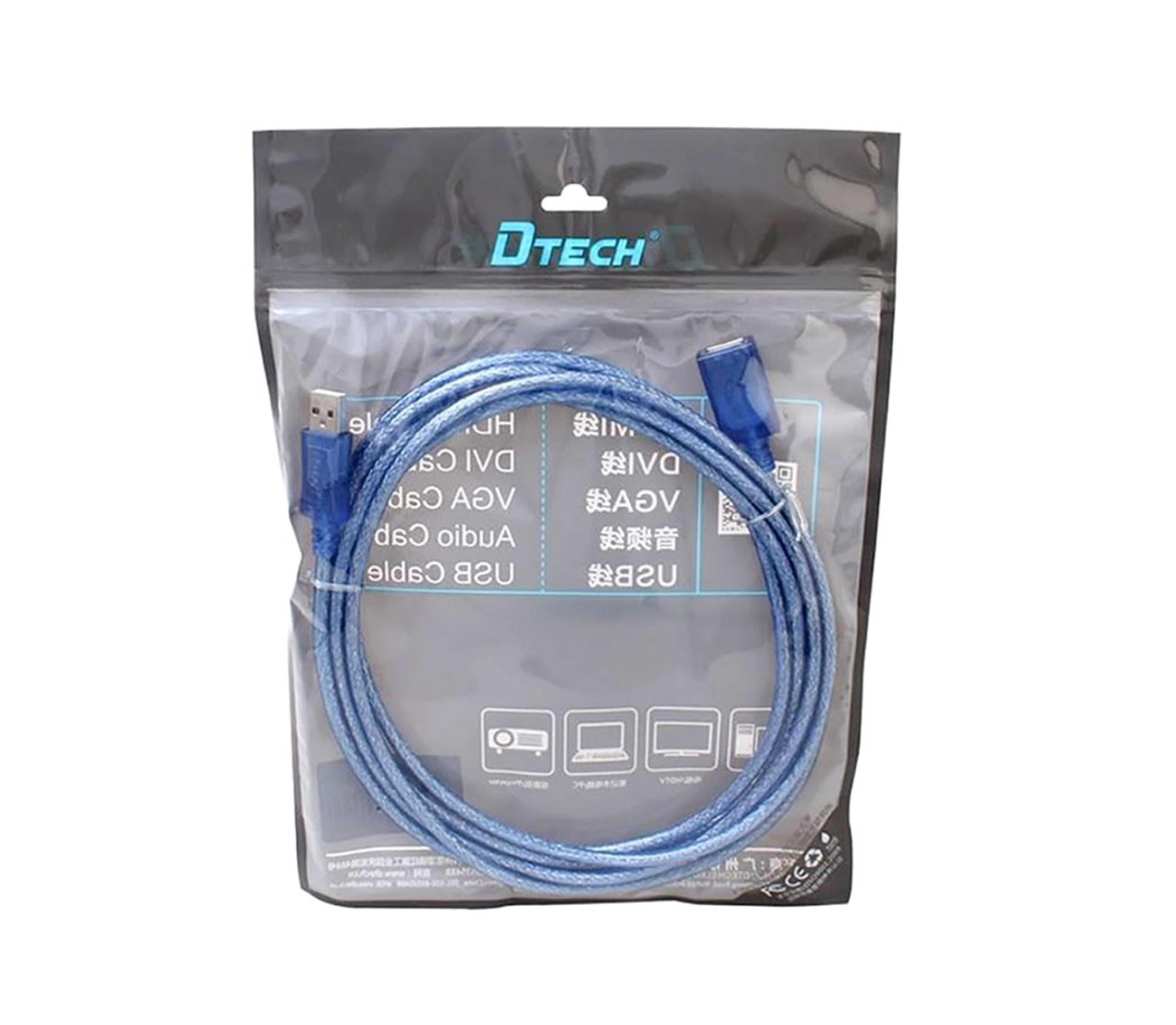 DTECH DT-CU0065 1.8m USB 2.0 AM to AF USB Extension Cable