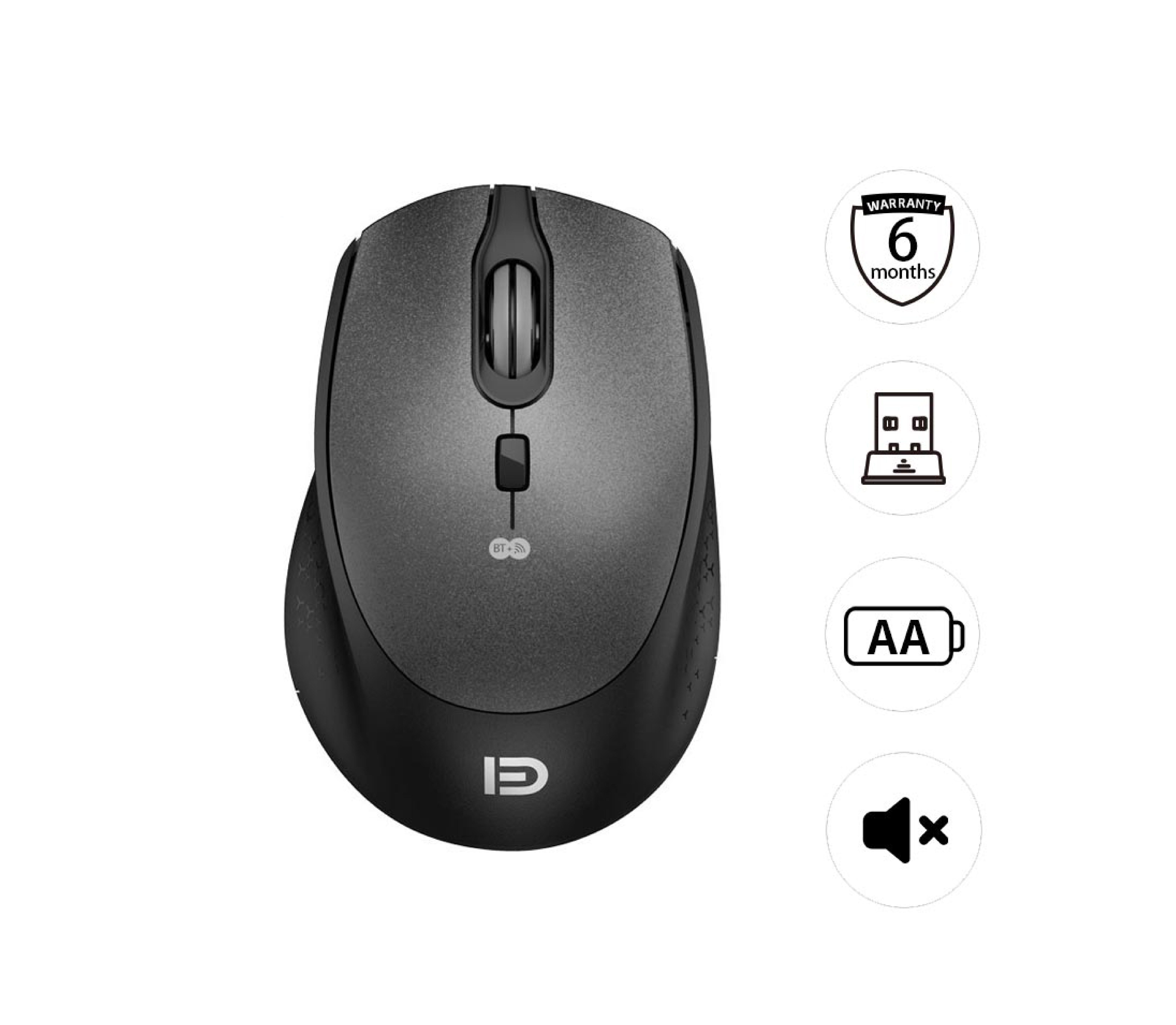 FD I360T-B Dual-Mode (Bluetooth/2.4G) Silent Wireless Mouse