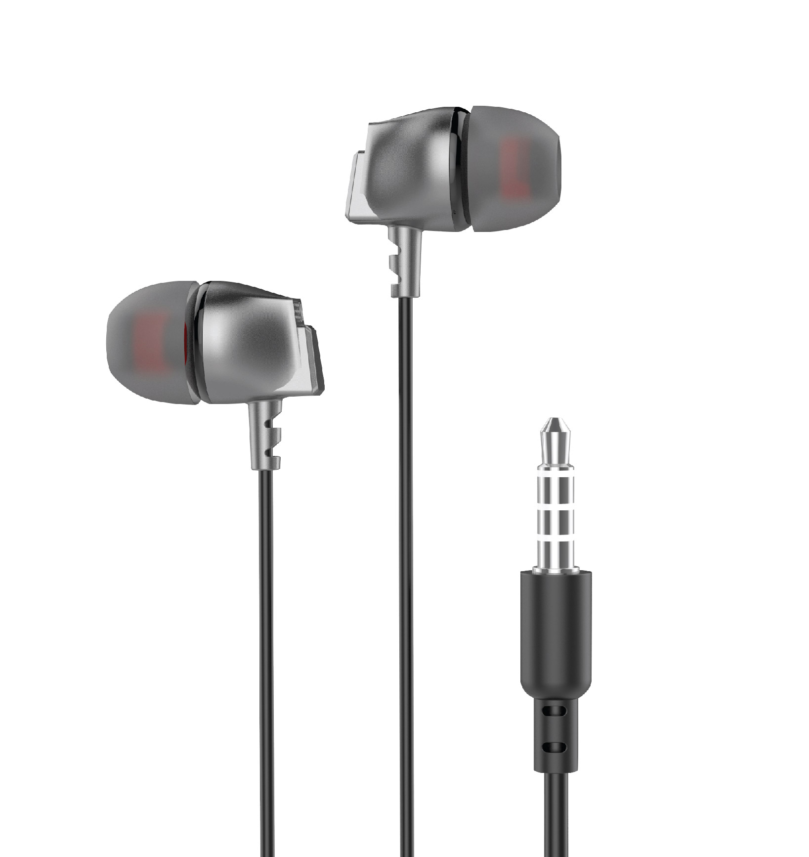 BYZ S881-Grey 3.5mm Jack Wired Stereo Earphone