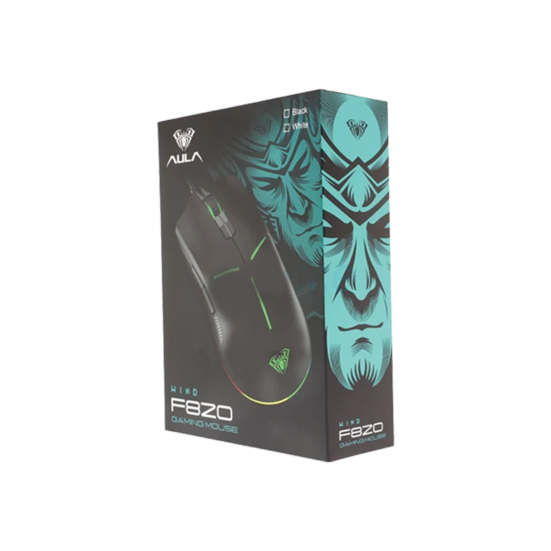 AULA F820 RGB Color Breathing Wired Gaming Mouse