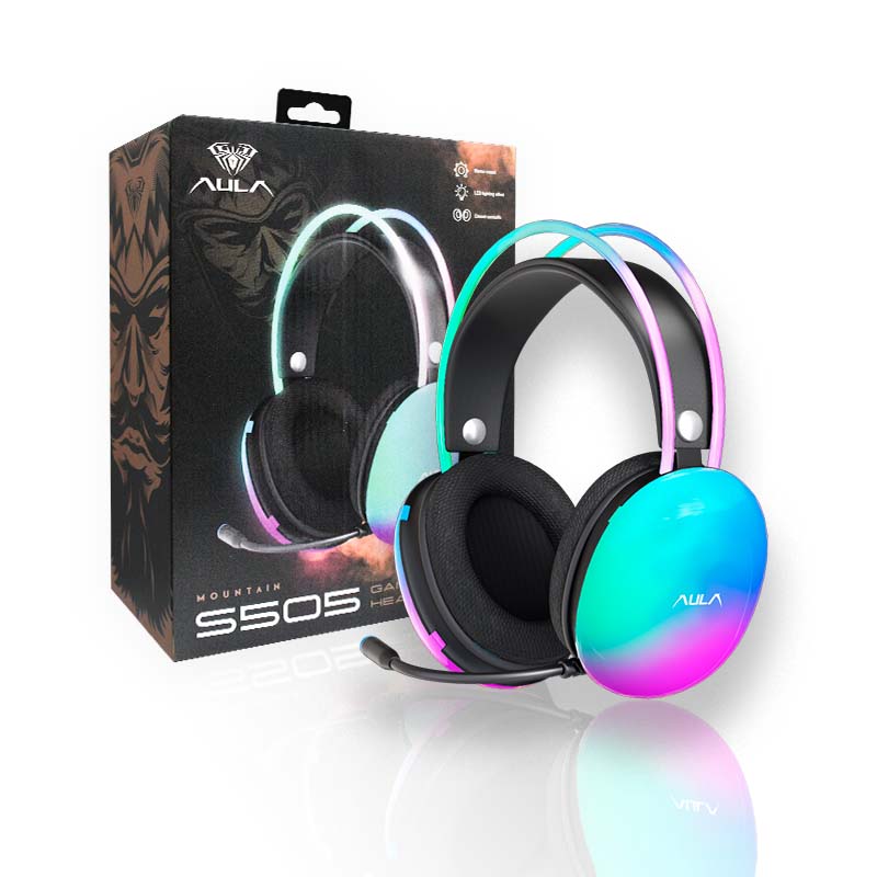 AULA S505-B Transparent Gaming Headset