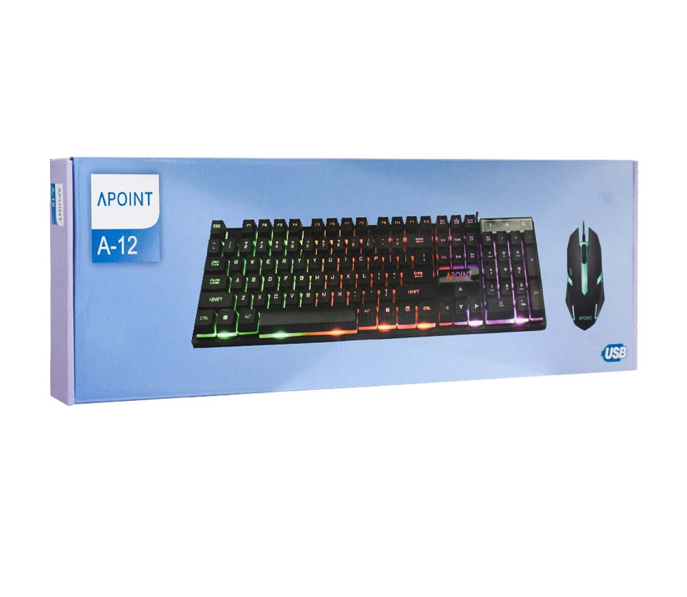 APOINT A-12 Wired Keyboard & Mouse Combo