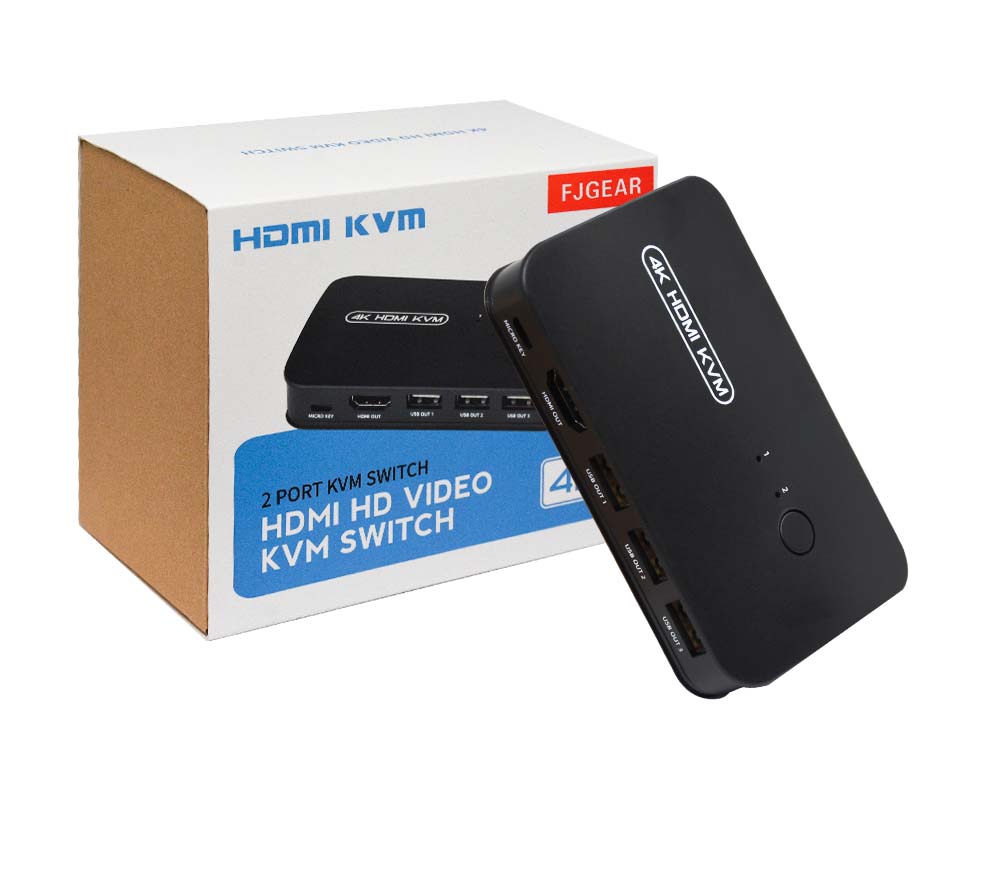 FJGEAR HK201 2-Port HDMI KVM Switch