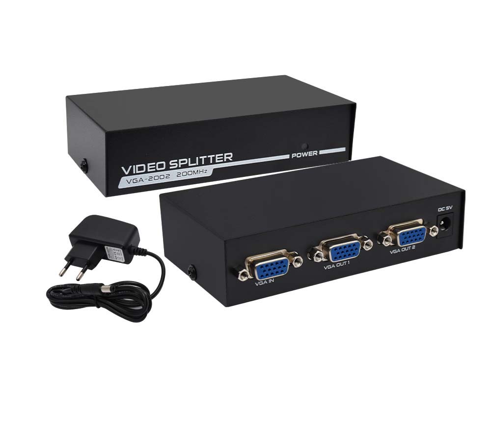 FJGEAR FJ-2002 2-Port 200MHz VGA Splitter