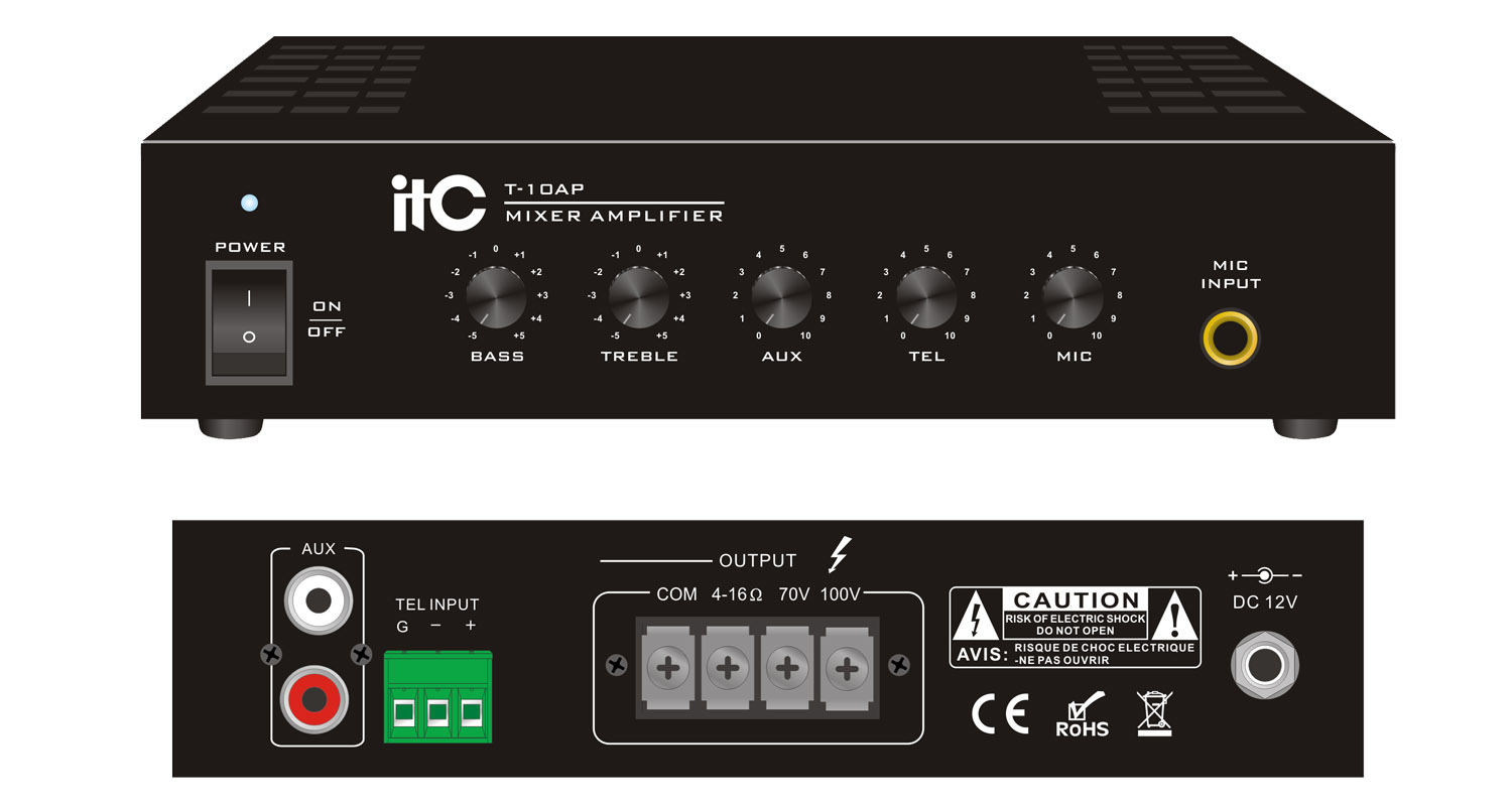 T-10AP/ T-20AP/ T-40AP/ T-60AP/ T-120AP/T-240AP Desktop Mixer Amplifier