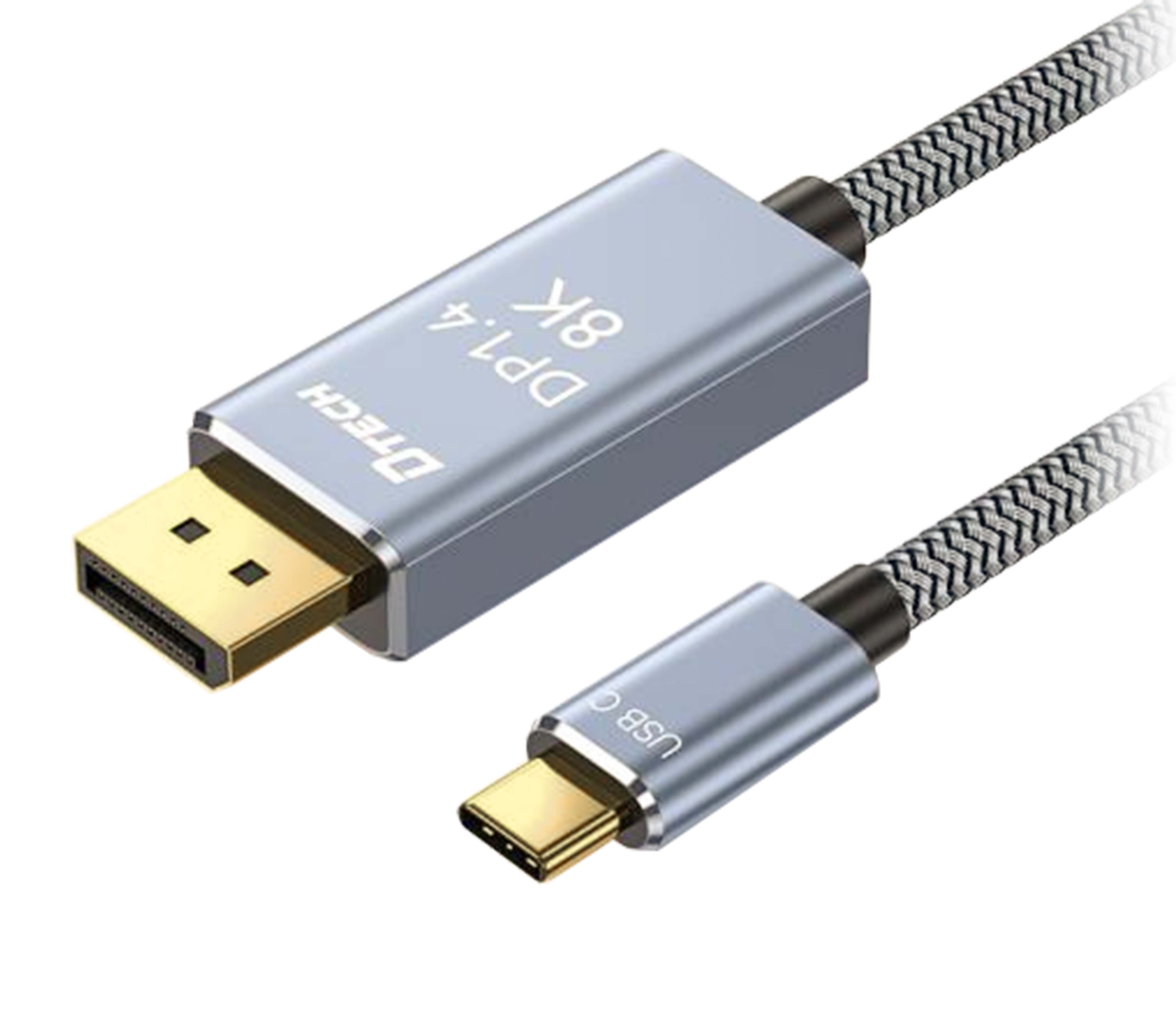 DTECH TB-2917 1.5m USB-C to DP 1.4 8K Video/Audio Converter Cable