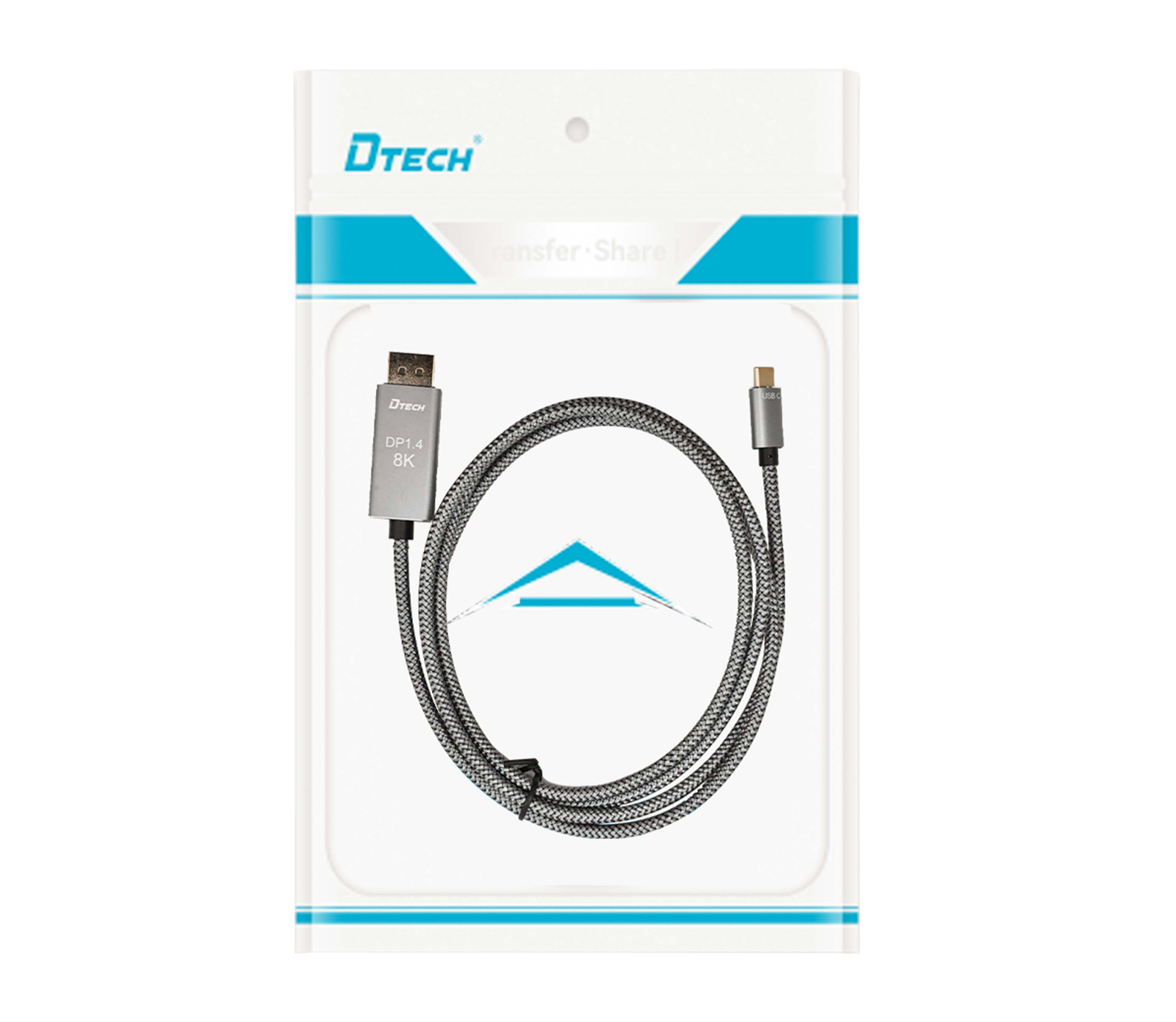 DTECH TB-2917 1.5m USB-C to DP 1.4 8K Video/Audio Converter Cable