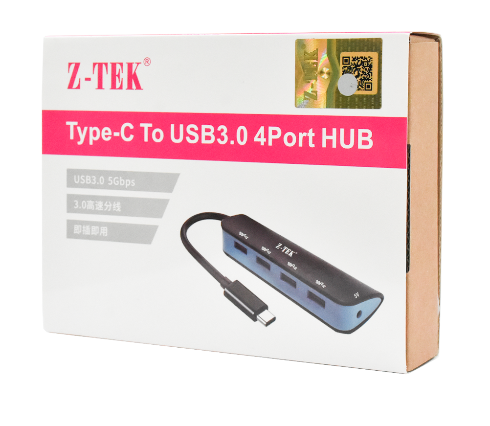 Z-TEK ZY375 TYPE-C TO USB 3.0 4 PORT HUB