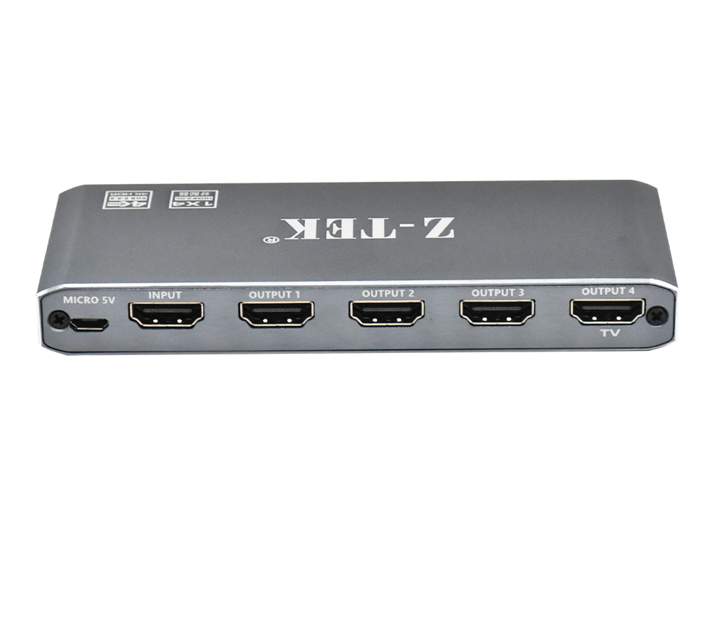 Z-TEK ZY451 4-Port 4K 60Hz HDMI Splitter