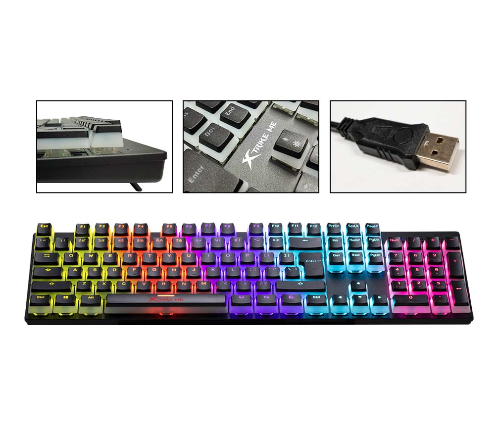 XTRIKE ME GK-915P Wired Pudding Mechanical Gaming Keyboard