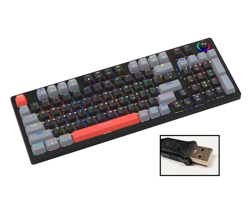 XTRIKE ME GK-987G BR Wired RGB Mechanical Gaming Keyboard