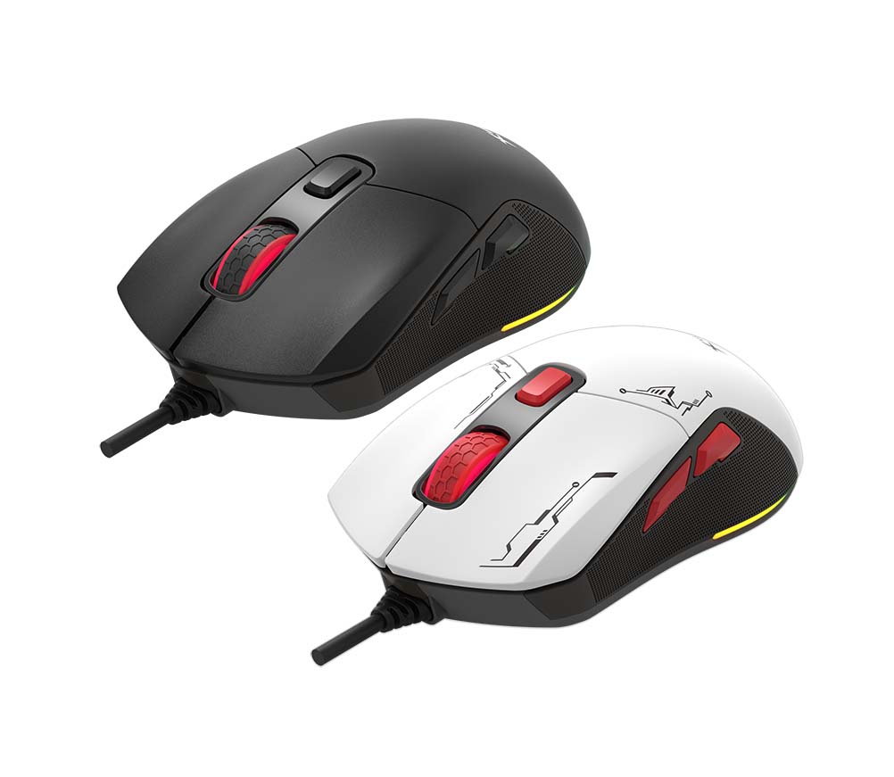 XTRIKE ME GM-316W White RGB Backlit Wired Mouse 