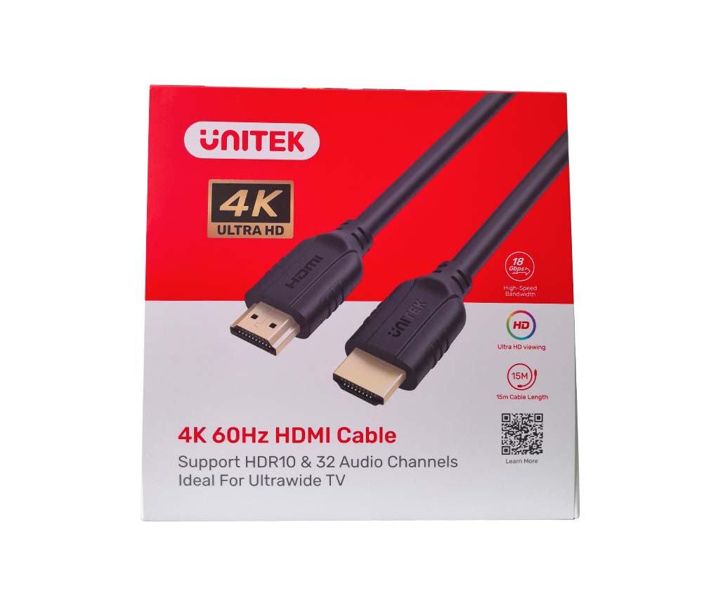 UNITEK C11079BK 20m HDMI2.0 4K@60Hz Male to Male HDMI Cable