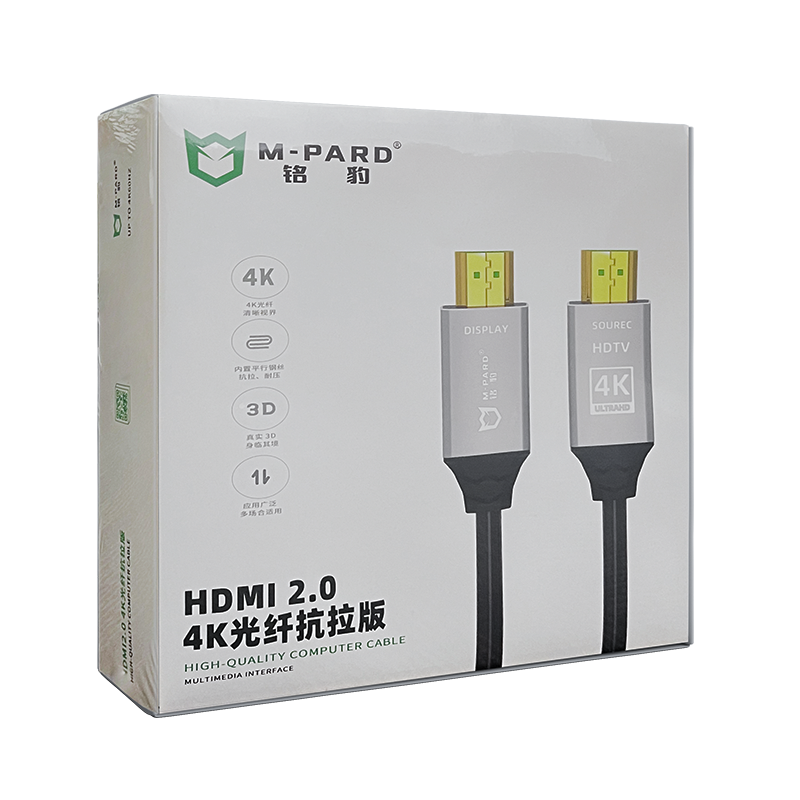 M-PARD MH440 30m HDMI2.0 4K*2K@60Hz Male to Male Zinc Alloy Housing Fiber Optic HDMI Cable