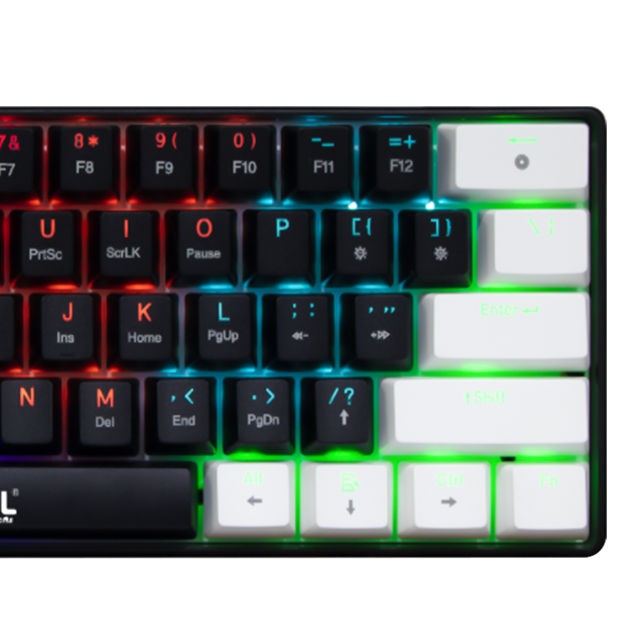 JEDEL KL-140 61keys Wired Raibow Lighting Mechanical Keyboard